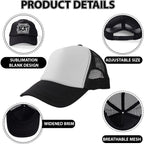 15 Pack Trucker Hats Bulk Sublimation Blanks Wholesale Mesh Baseball Cap DIY Custom Hats for Men Women Rose Red