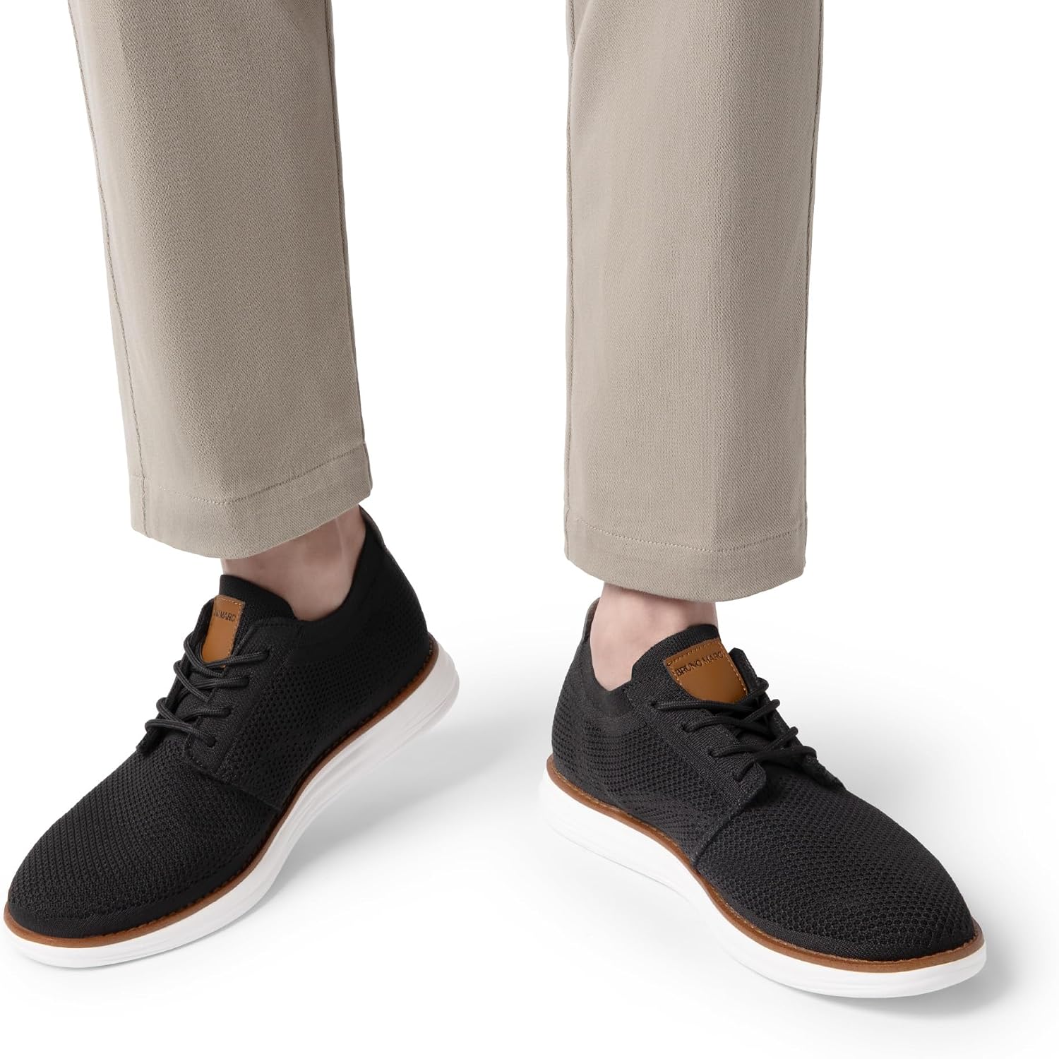 Bruno Marc Men'S Knitflex Breeze Mesh Sneakers Oxfords Lace-Up Lightweight Casual Walking Shoes