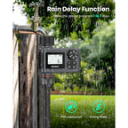 Outdoor Garden Hose Faucet Timers, Programmable Water Sprinkler Timer With Rain Delay/Manual/Automatic Drip Irrigation And Lawn Watering System For Yard, 1 Outlet