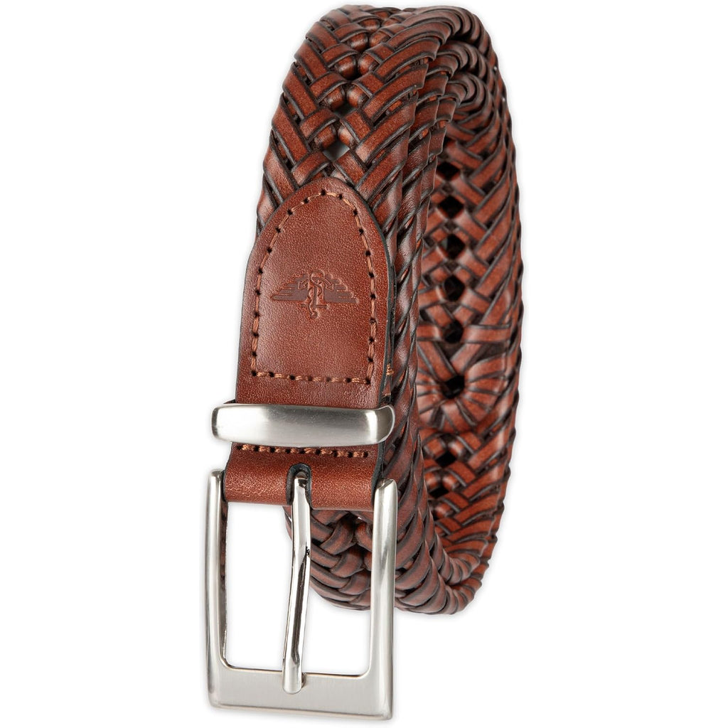 Dockers Men'S Braided Leather Belt, Fully Adjustable Casual Strap For Everyday Wear