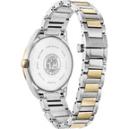 Citizen Women'S Eco-Drive Dress Classic Arezzo Diamond Two-Tone Stainless Steel Watch, White Dial (Model: Em0874-57D)