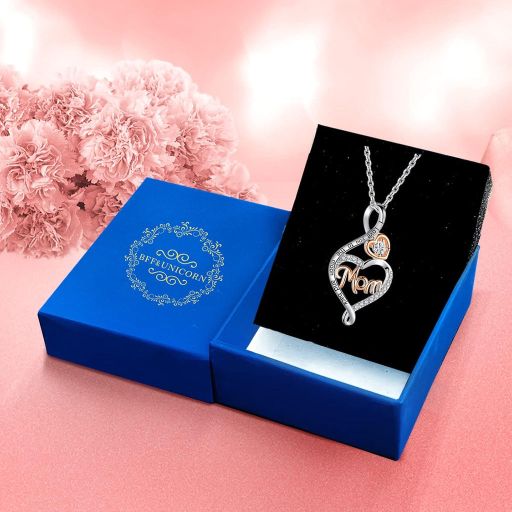 BFF&UNICORN Gifts for Women, Sterling Silver Mom Nana Grandma Necklace for Women, Birthday Mothers Day Jewelry Gifts for Mom Grandma Wife from Daughter Son