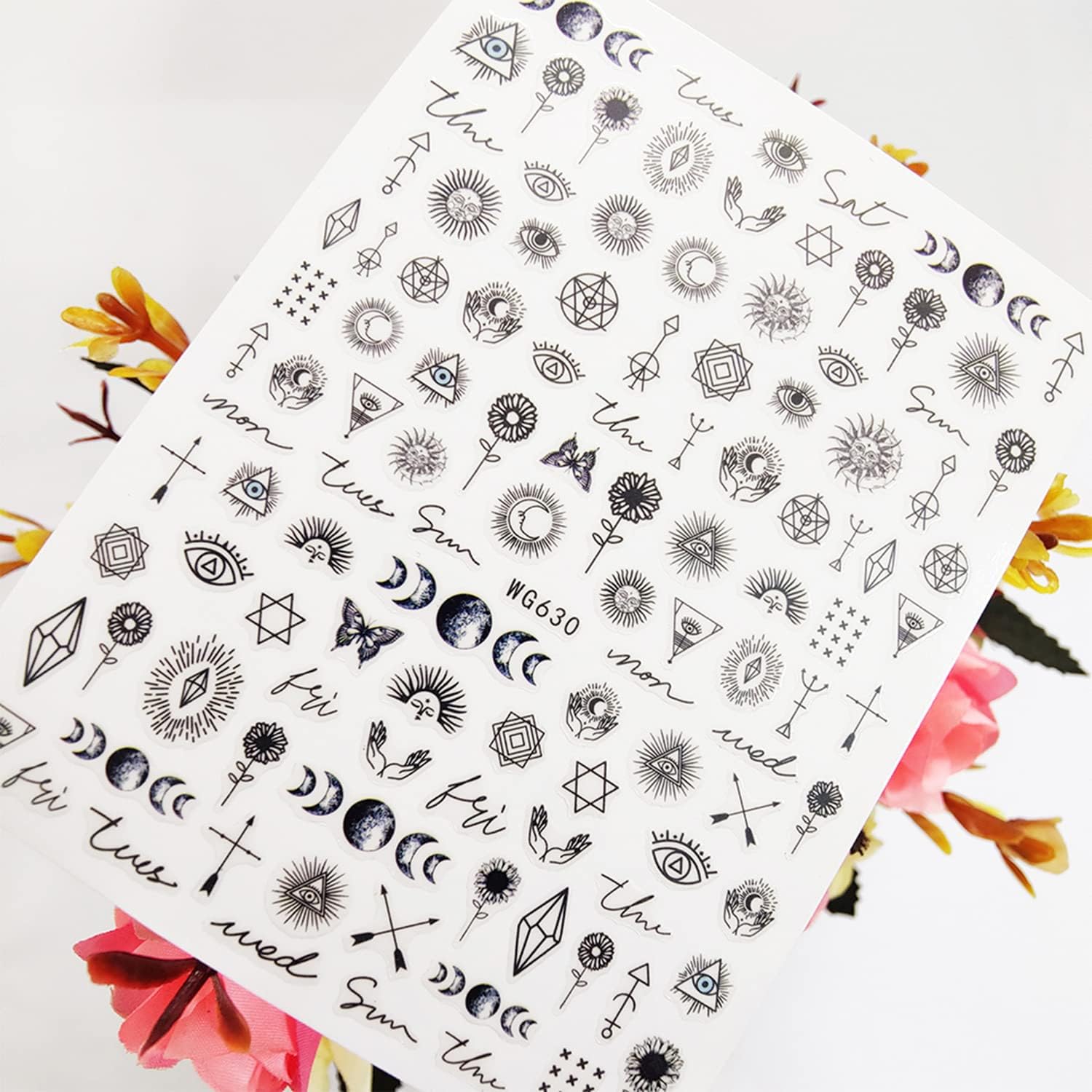 Alien Nail Art Stickers, Astronaut Earth Moon Star UFO Rocket Eyes Nail Sticker Holographic 3D Self-Adhesive Nail Art Decals Design, Nail Decal Supplies for Women Girls Manicure Charms Decorations