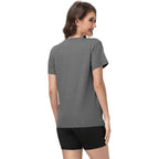 Kinglaman 4 Pack Women Basic T Shirts Tees, Workout Gym Loose Fit Crew Neck Short Sleeve Tshirts Casual Tops