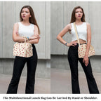 Mexs Insulated Lunch Bag For Women Men Large Reusable Lunch Box Adult Leakproof Portable Cooler Tote Bags For Work Picnic