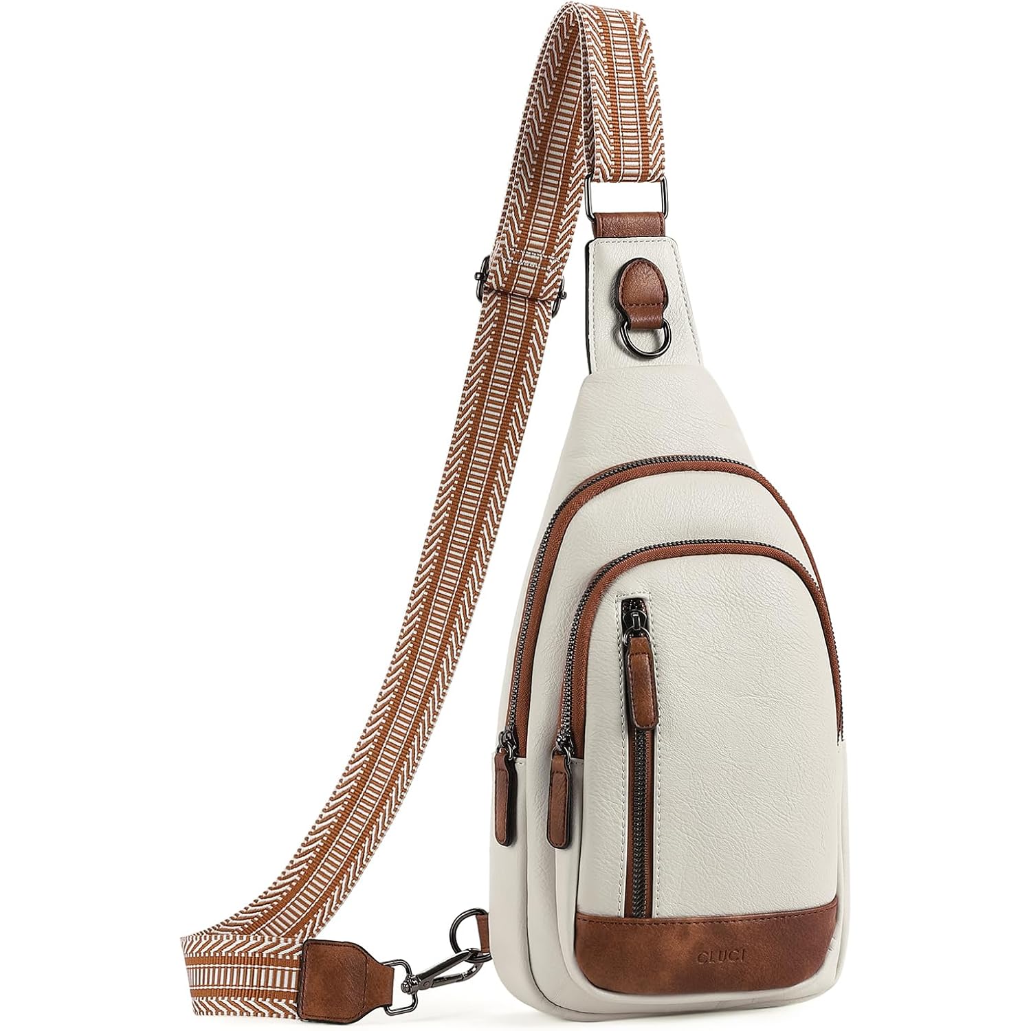 Cluci Crossbody Bags For Women Men,Leather Sling Bag Cross Body Backpack For Woman Gifts For Women Birthday Unique