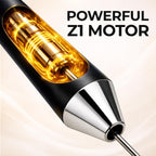 Zulay Kitchen Rechargeable Milk Frother Handheld - Frother Wand, Drink Mixer, Electric Whisk Frother, For Cappuccinos, Matcha & Protein Powder - Ultra Metal 3 Whisk, 1800Mah Black