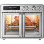 Midea Flexify Classic French Door Toaster Oven Air Fryer Combo, 10-in-1 Large Capacity 26.4 QT Countertop Oven, 25% Faster Cooking and 90% Less Oil, Stainless Steel