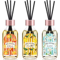 Reed Diffuser Set Of 3 Pack, Linen Vanilla Citrus Scented Oil Diffuser With 15 Sticks, Reed Diffusers For Home, Bathroom Air Freshener, 1.7 Fl.Oz Each, Total 5.1 Oz
