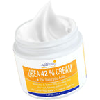 ASDToTio Urea Cream 42% - Foot Care for Dry Cracked Heels, Foot Lotion - With 2% Salicylic Acid, Tea Tree Oil, Shea Butter, Aloe Vera - For Feet, Hands, Heels, Elbows, Knees and More - 6 oz