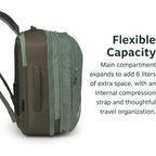 Osprey Transporter 26+6 Travel Pack - Expandable Personal Item Backpack With Laptop Sleeve - Lightweight Daypack, Raven Black