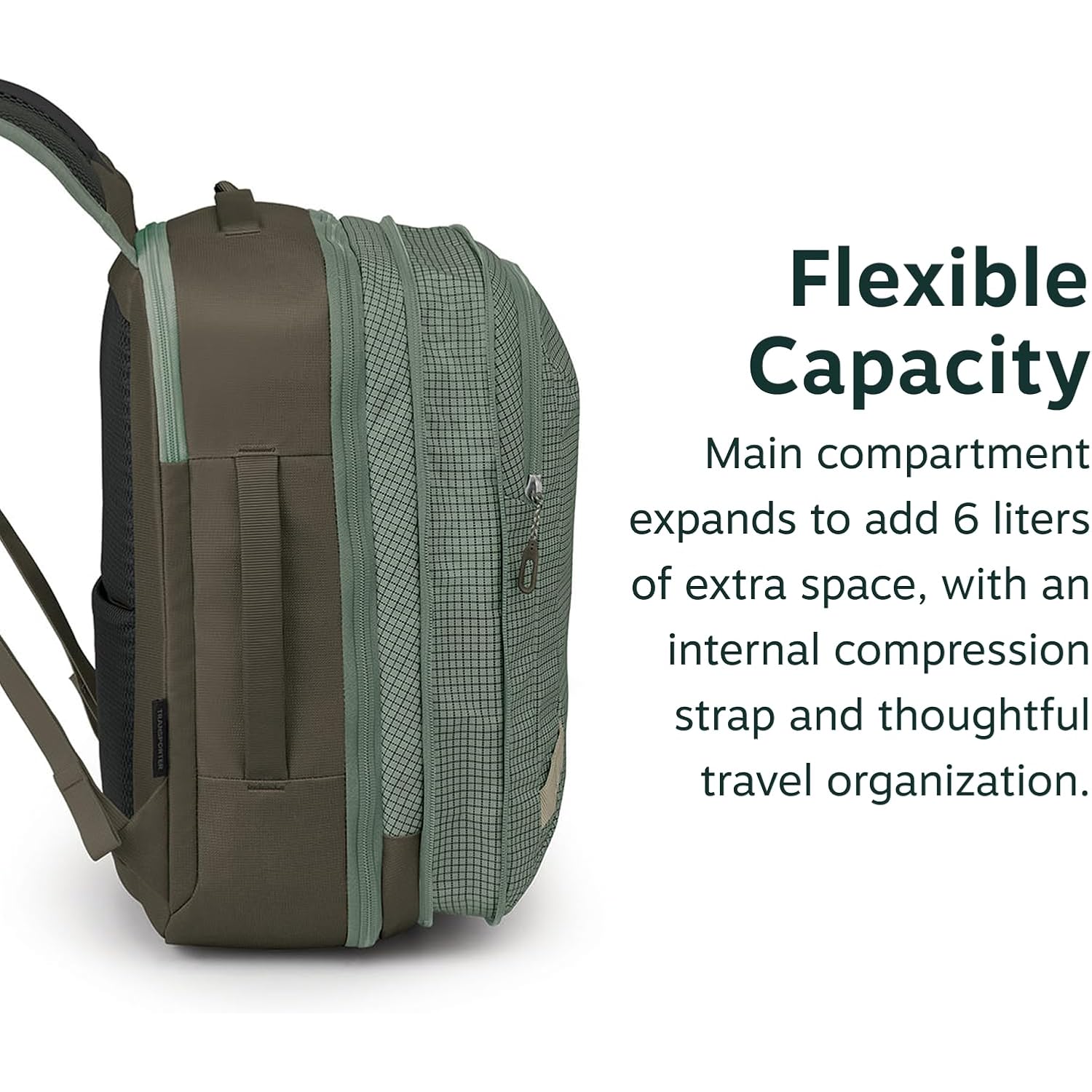 Osprey Transporter 26+6 Travel Pack - Expandable Personal Item Backpack With Laptop Sleeve - Lightweight Daypack, Raven Black