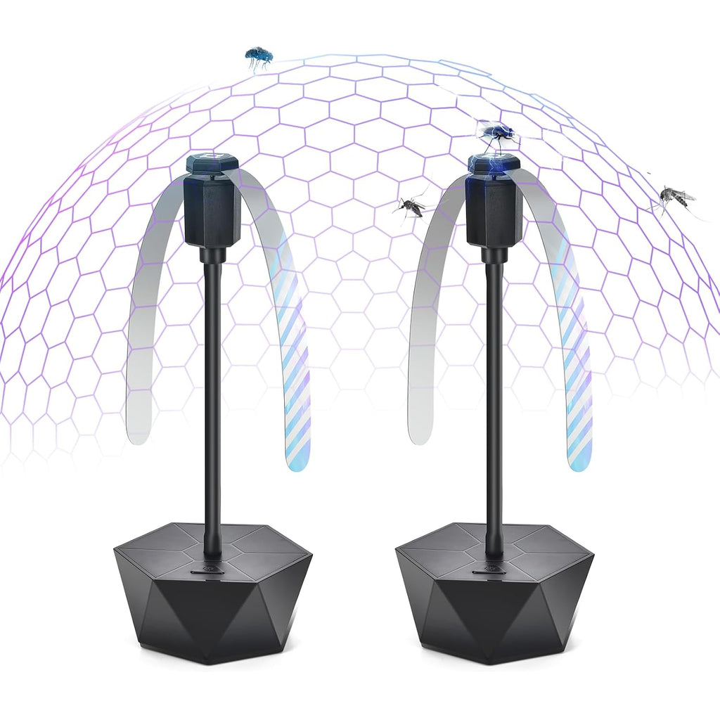 Guidot Fly Bug Fans For Food Tables, Fly Control Spinner Table Top Keep Flies Away From Patio Picnic Party Restaurant Kitchen Camping And Bbq