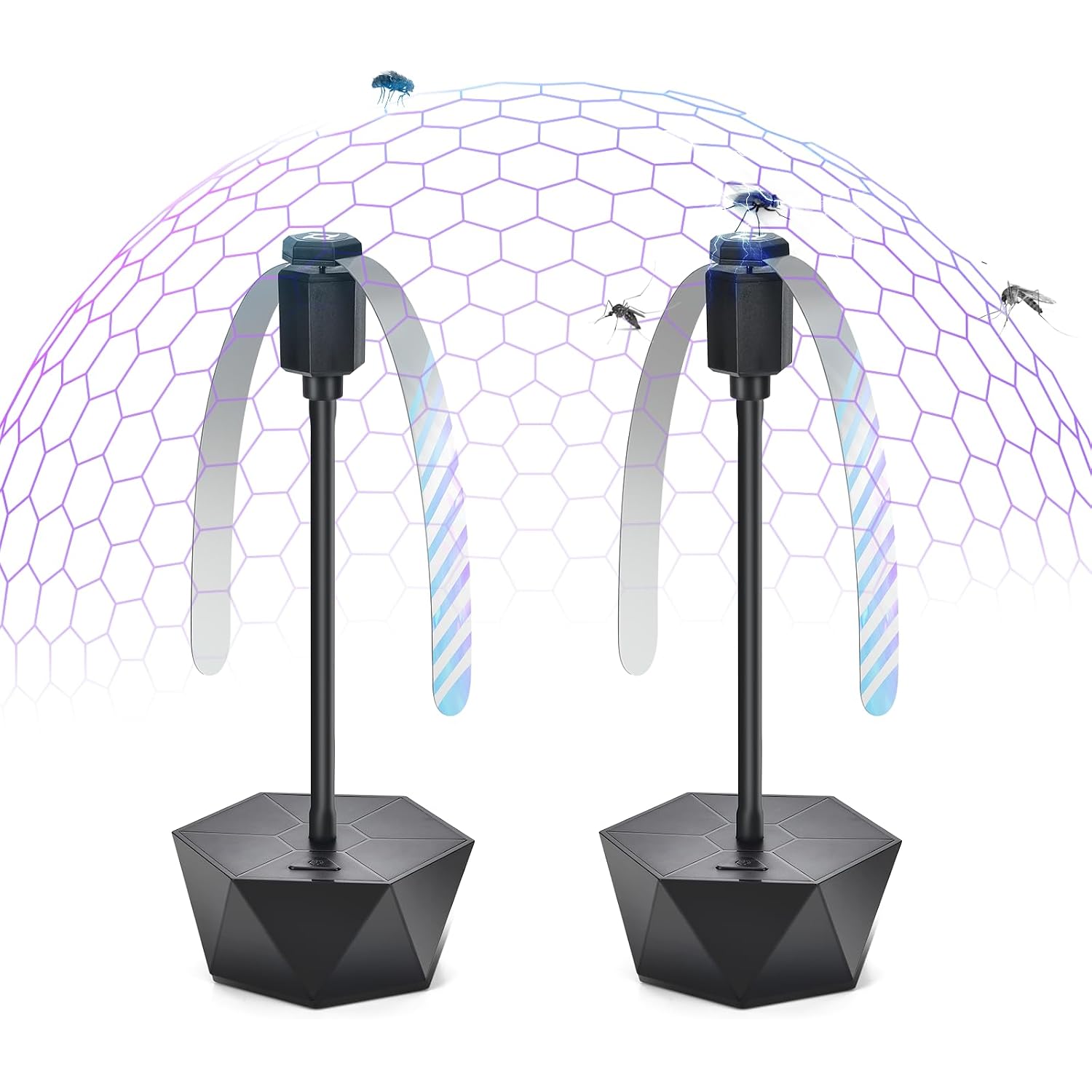 Guidot Fly Bug Fans For Food Tables, Fly Control Spinner Table Top Keep Flies Away From Patio Picnic Party Restaurant Kitchen Camping And Bbq