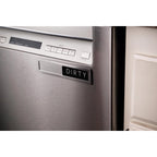 Stainless Steel Dishwasher Magnet Clean Dirty Sign - Premium Magnetic Signs That Say Clean/Dirty - Optional Sticker Adhesive For Non-Metal Surface Dish Washers - Black & White Minimalistic Style