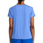 Reebok Women's Crewneck T-Shirt, Standard Fit, Lightweight Stretch Poly Soft Jersey Fab Ultramarine