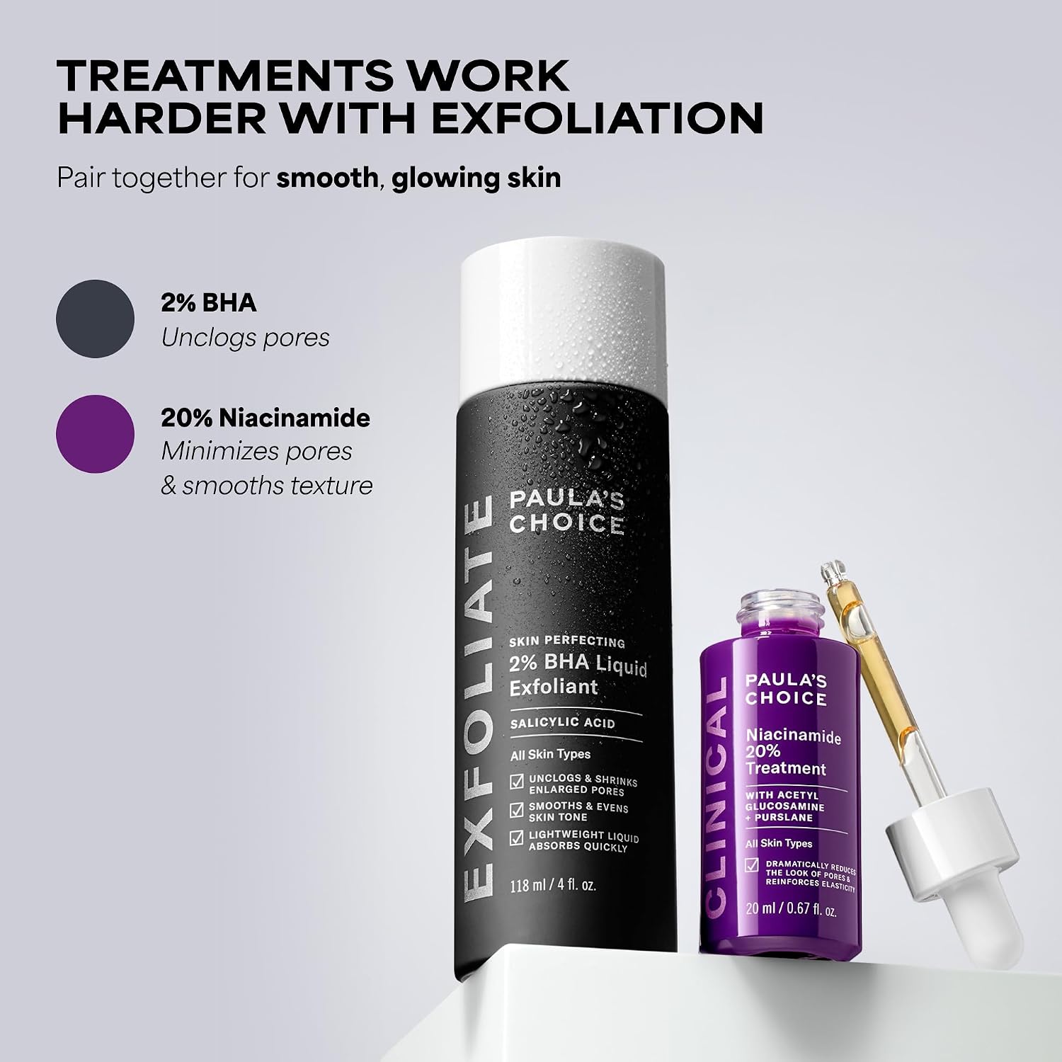 Paula'S Choice Clinical 20% Niacinamide Vitamin B3 Concentrated Face Serum, Anti-Aging Serum For Face, Treatment For Discoloration & Minimizing Large Pores, Fragrance-Free, 0.67Oz