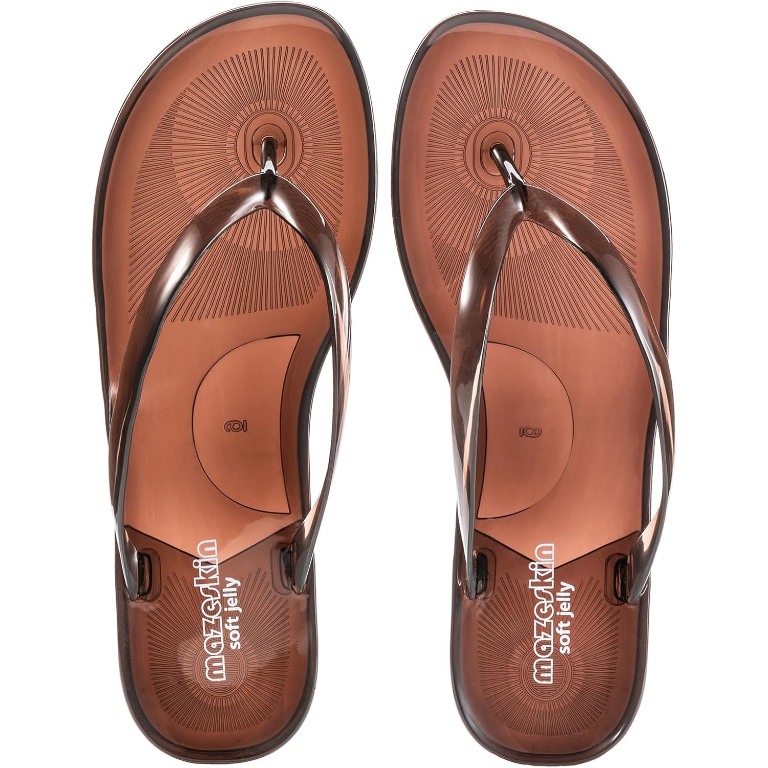 Mazeskin Women'S Jelly Flip Flops - Soft Thong Sandals With Non-Slip Flexible Rubber Sole, Waterproof Summer Beach Shoes