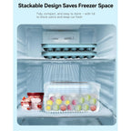 Ice Cube Trays With Lid And Bin, Bpa-Free Mini 0.8 Inch Sphere Ice Molds, 2-Pack Small Round Ice Ball Trays, Easy Release, Includes Scoop & Ice Storage Box For Cocktails, Coffee
