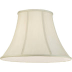 Set Of 2 Flared Bell Lamp Shades Cream Large 9" Top X 18" Bottom X 13" High Spider With Replacement Harp And Finial Fitting - Imperial Shade