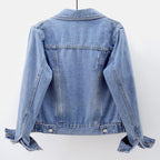Women'S Casual Jean Jacket Distressed Ripped Denim Jacket Coat With Pockets