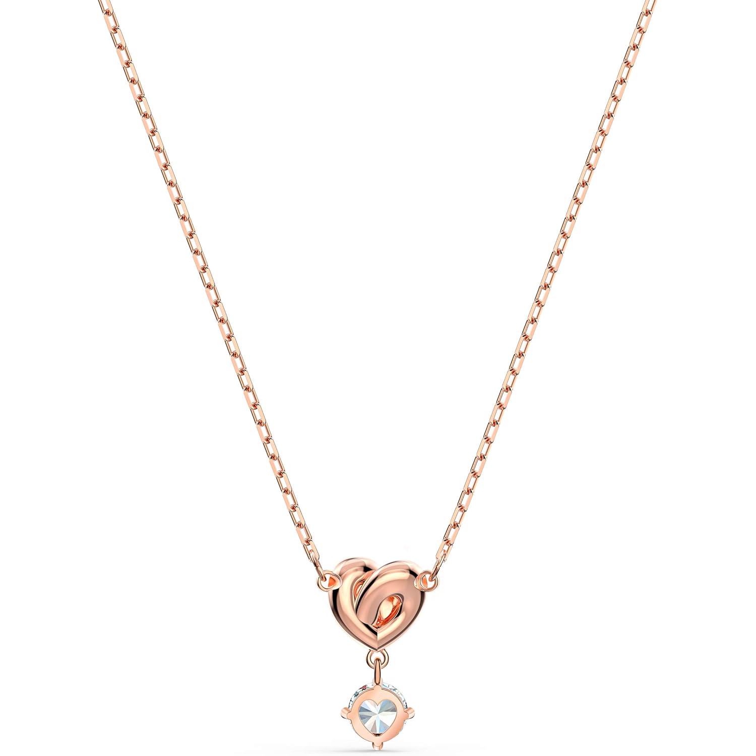 Swarovski Lifelong Heart Necklace, Earrings, and Bracelet Crystal Jewelry Collection, Rose Gold & Rhodium Tone Finish