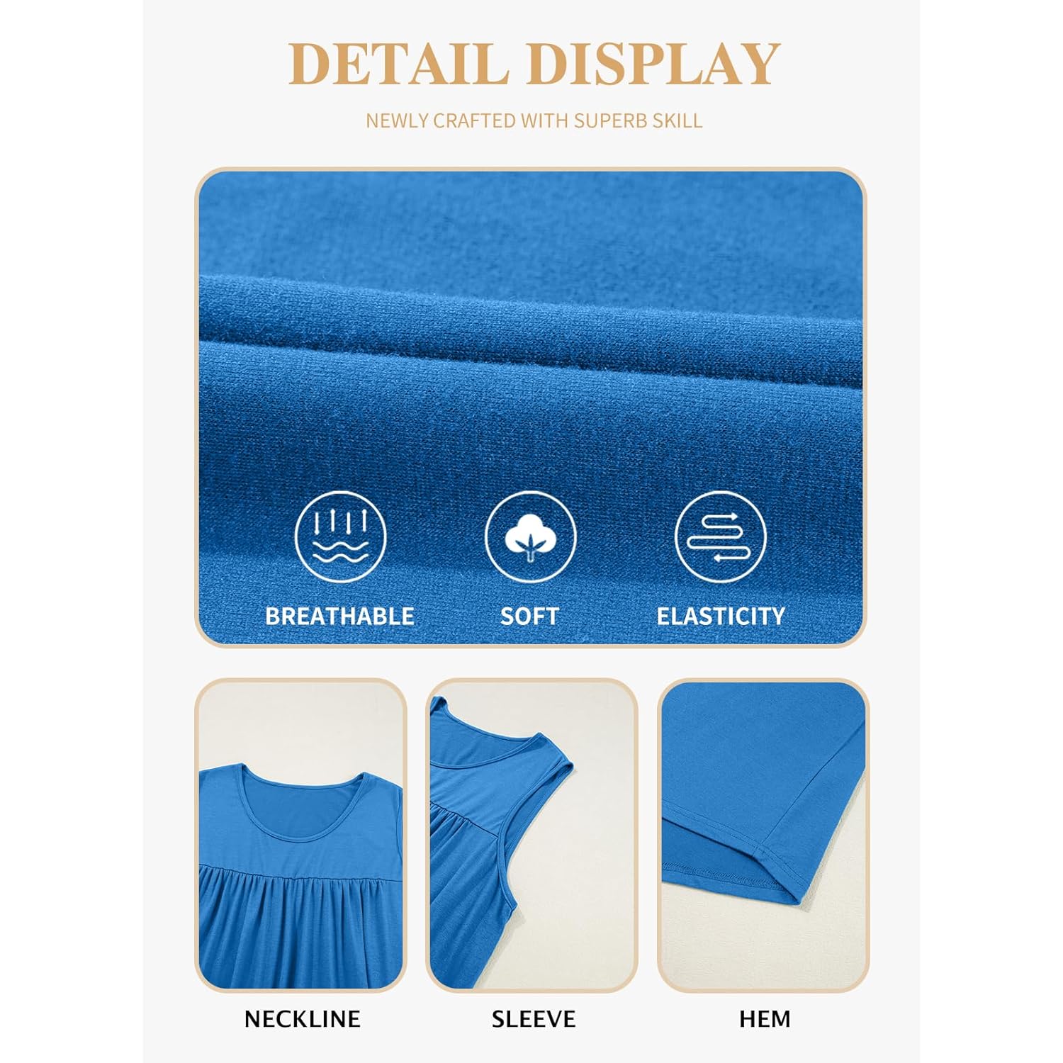 Plus Size Tank Tops for Women Sleeveless Crew Neck Summer Casual Loose Tee Shirts(1X-5X)