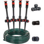 Eden 98063 Multi-Adjustable Flex Design Above Ground Irrigation Garden Sprinkler System, Sprinkler & Hose, Diy Plant Watering Set