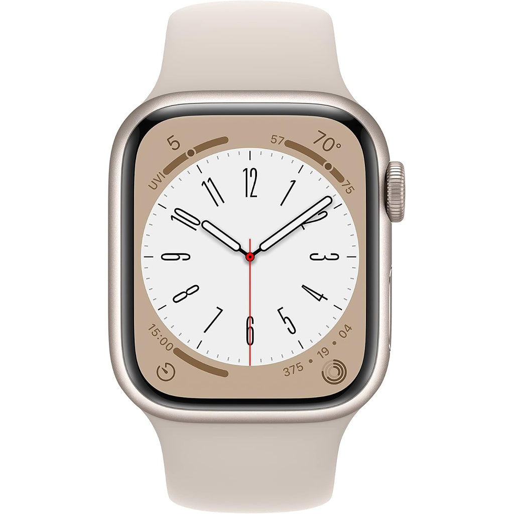 Apple Watch Series 8 [Gps, 41Mm] - Starlight Aluminum Case With Starlight Sport Band, S/M (Renewed)