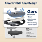 Ergonomic Office Chair, Mesh Computer Desk Chairs With Adjustable Lumbar Support, 3D Armrests, Tilt Function, Comfy Wide Seat, Swivel Executive Work Task Chair For Company And Home