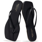 Project Cloud Square Toe Flip Flops For Women Footwear - Non Slip With Memory Foam Insole Beach Essentials Womens Sandals - Lightweight Thong Sandals Women (Dedication)