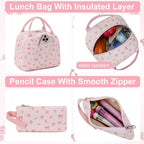 Btoop School Backpacks For Teen Girls Bookbags Lightweight Kids Backpack School Bags Set With Lunch Box Pencil Case
