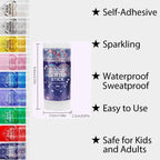 Patriotic Red White and Blue Body Glitter Stick,4th of July Accessories,Sparkling Face Hair Glitter for 4th of July Outfits Women Kids,American Flag Makeup for Independence Day 250 Anniversary