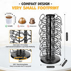 Blacksmith Family K Cup Holders,K Cup Holder, K Cups Holder,K Cup Carousel, Coffee Pods Holder Storage Organizer Stand,No Assembly Required,Black (Capacity Of 40 Pods, Black)