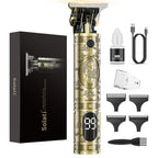 Solati Hair Clippers For Men, Professional Hair Trimmer Zero Gapped T-Blade Trimmer Cordless Rechargeable Edgers Clippers Electric Beard Trimmer Shaver Hair Cutting Kit With Lcd Display Gifts For Men