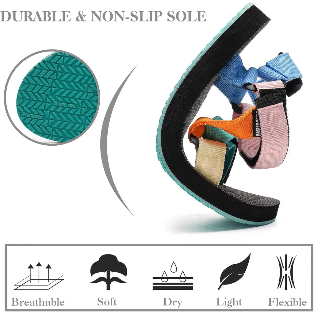 Watelves Womens-Sport-Sandals Hiking Sandals With-Arch-Support Webbing-Outdoor-Beach-Water-Sandals For Travel-Walking-Trekking-Camping