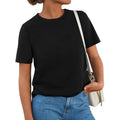 PRETTYGARDEN Womens Short Sleeve Tops Summer 2026 Casual Crewneck Cotton Basic Tee Shirts Fashion Clothing Spring Outfits