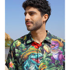 Raisevern Mens Hawaiian Shirt Casual Button Down Short Sleeve Tropical Beach Dress Shirt For Summer Holiday