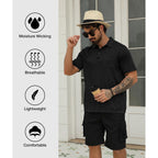 Scodi 5 Pack Mens Pocket Polo Shirts Short Sleeve Multipack Golf Shirt For Men Moisture Wicking Casual Athletic Work T-Shirts