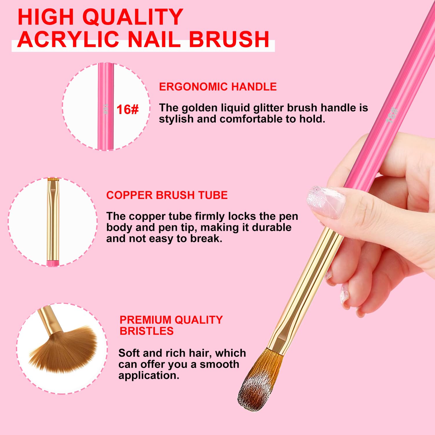 MUSILAN Nail Art Brushes Set,10pcs Nail Art Tool Set Nail Art Design Pen Painting Tools Fingernail Brush Nail Cleaning Brush for Acrylic Application Acrylic Powder 3D Nail Carving Nail Art Brushes Set