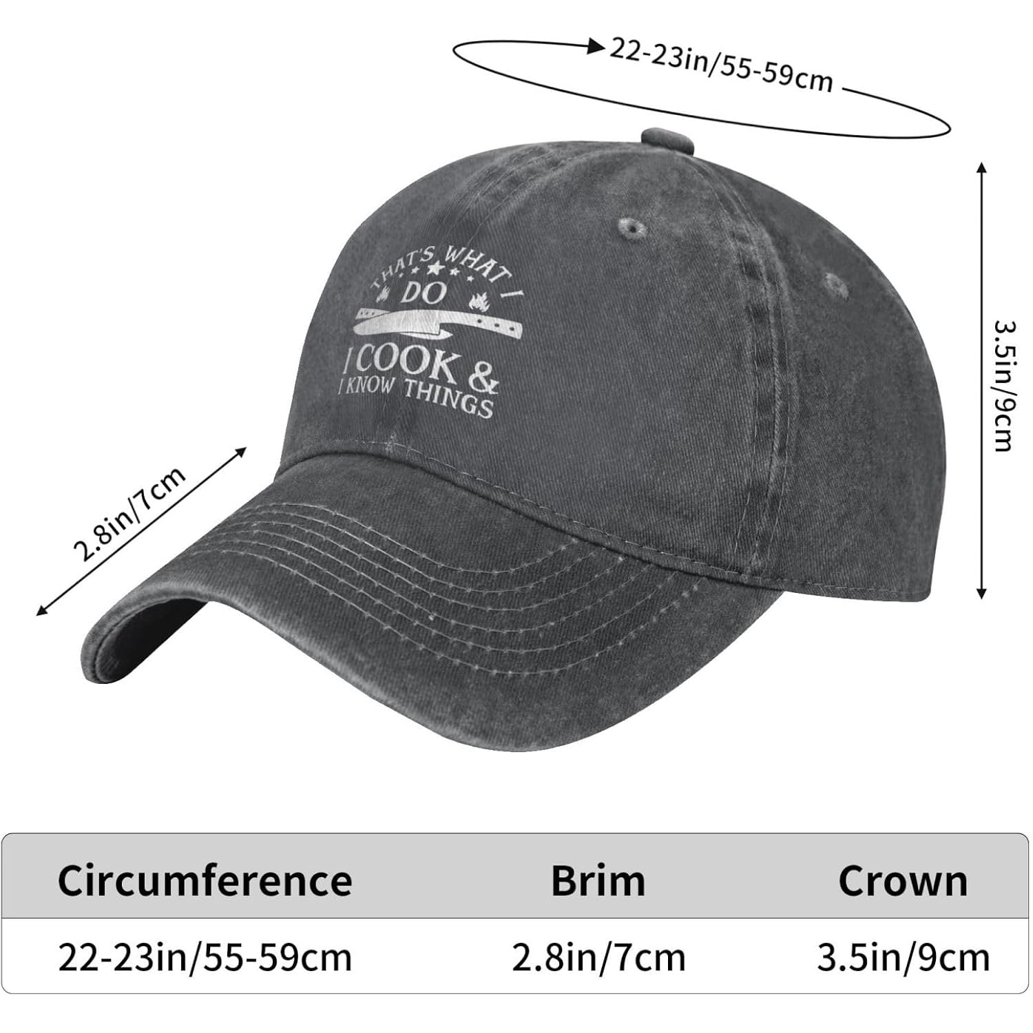 Funny Cooking Hat - Adjustable Cotton Baseball Cap For Woman - Ideal Womans Gifts For Birthday, Mother'S Day
