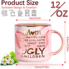 Mothers Day Gifts for Mom from Daughter Son - 12oz Funny Coffee Mug for Mom Wife from Husband Unique Marble Coffee Cup with Gold Print Christmas Birthday Mother's Day Present for Mama Stepmother Women