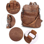 Cluci Backpack Purse For Women Travel Backpack Large Leather Fashion Designer Lady Shoulder Bag With Tassel Brown