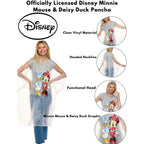 Disney Minnie Mouse Mickey Mouse Pluto Daisy Duck Rain Poncho Hoodie Unisex Adult