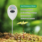 Censinda Soil Moisture Meter, Soil Moisture Monitor For House Plants, Soil Hygrometer Moisture Sensor For Indoor & Outdoor, Garden, Farm, Lawn Plant Care, No Battery Needed(White)