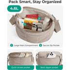 Bagsmart Crossbody Bags For Women, Puffer Cute Bum Bag With Pouch, Quilted Hobo Bag For Daily Travel College