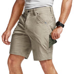 Cqr Men'S Stretch Utility Shorts, Lightweight Quick Dry Casual Shorts, Hiking Golf Cargo Shorts With Zipper Pockets