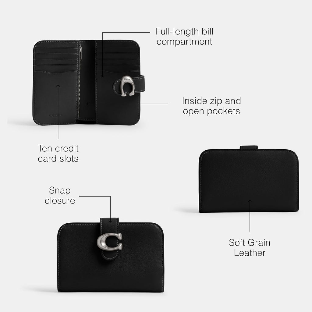 Coach Soft Grain Leather Tabby Wallet