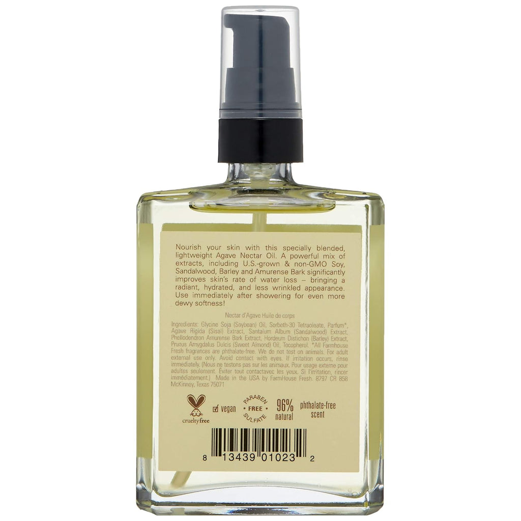 Farmhouse Fresh Agave Nectar Ageless Body Oil, 4 Fl Oz (Pack Of 1)