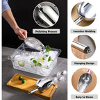 Metal Ice Scoop 6 Oz，Kitchen Ice Scooper for Ice Maker, Small Food Scoops for Bar Party Wedding Pet Dog Food, Stainless Steel Silver